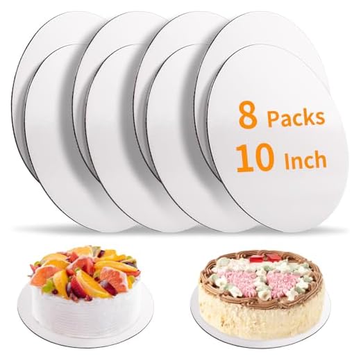 Set of Eight 10-Inch Food-Grade Cake Boards