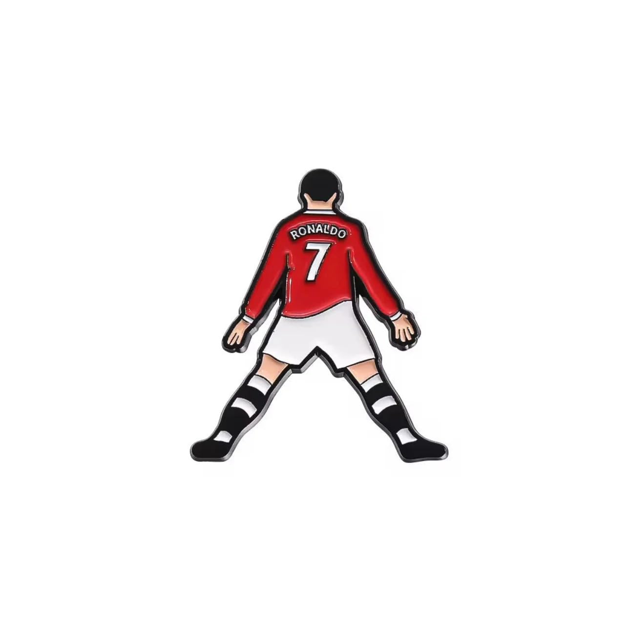 Sports Fan Metal Brooch Pin – Football Player Design Decorative Badge for Clothing & Bags-image-16