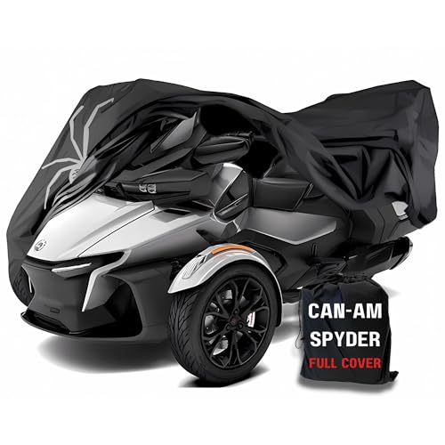 Formosa Covers Full Cover for Can-Am Spyder RT Touring/Sports ST 2020-2025 Models - Limited Powersports Vehicle Accessory - Soft Windshield Liner, Antena Holes, Air Vents, Strong Elastic