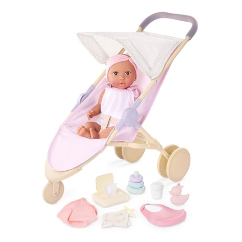 LullaBaby - Baby-Puppe & Jogging-Kinderwagen-Set - 36 cm Realistische...