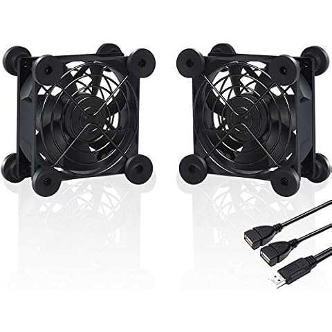 upHere 80mm Fan USB Powered Fans Quiet computer cooling 5v Fan Compatible for PC/Xbox/Playstation/TV Box,etc,U803 Cover