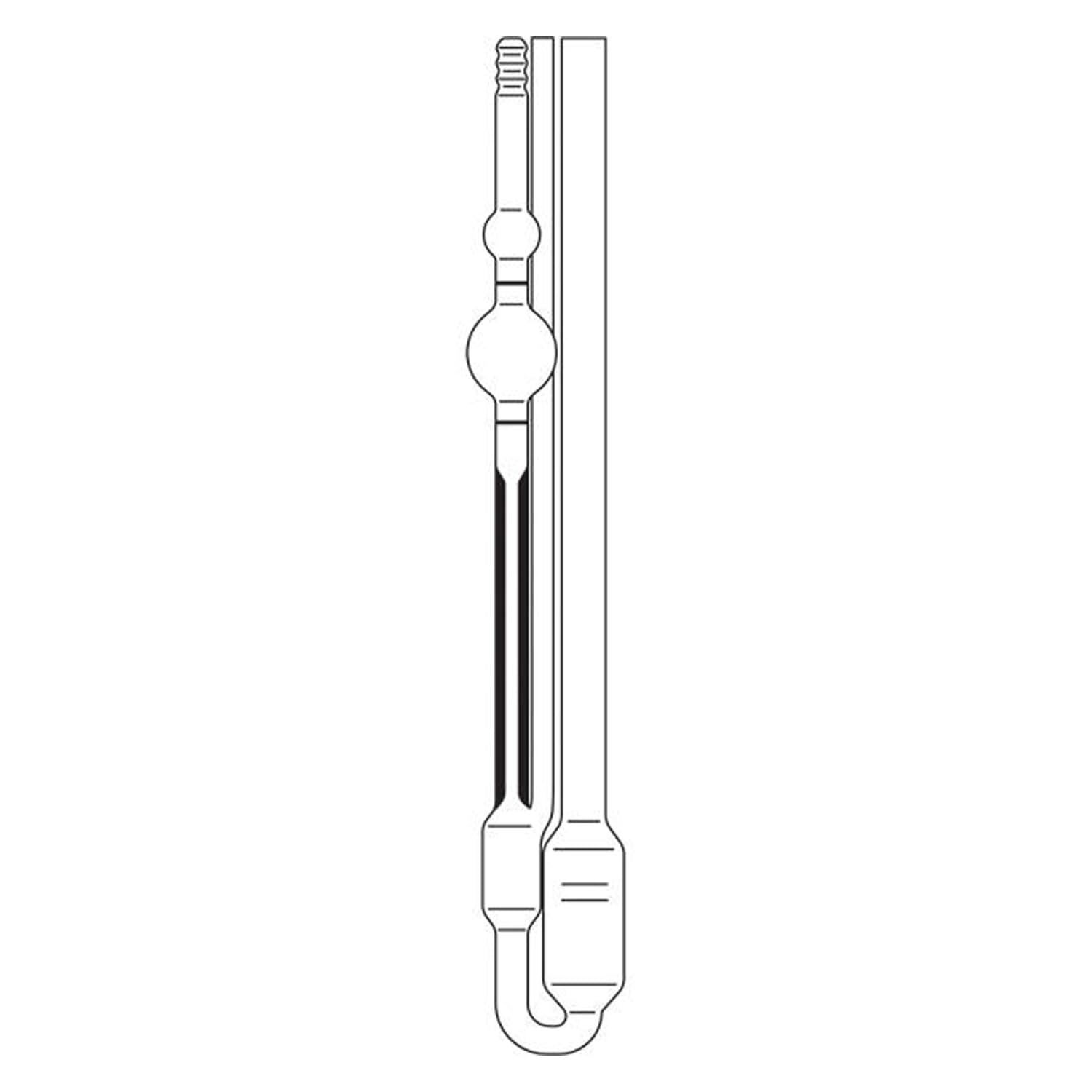 Vetro Ubbelohde, 50110 DIN, calibrato, 15 ml-20 ml, lunghezza 290 mm