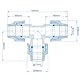 Okaywork T-Stück PP Fitting für PE Rohr 25mm, 3er-Pack, Kupplung, PN16 DVGW, UV-beständig, 16 bar, Silikon-ORinge, 25mm Schlauchanschluss, Garten, Bewässerung, Wohngebiete, Aquaristik