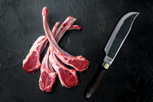 Image of QATHAAL Brand Meat and Fish Cutter Cleaver Chopping Knife Chef Butcher Multipurpose Use for Home Kitchen and Restaurant /Wooden Handle Iron Chef Knife