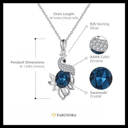 Image of 925 Sterling Silver Cubic Zirconia Animal Crystal Chain Pendant Necklace | Lovely Gift for Women and Girls, Gift for Her
