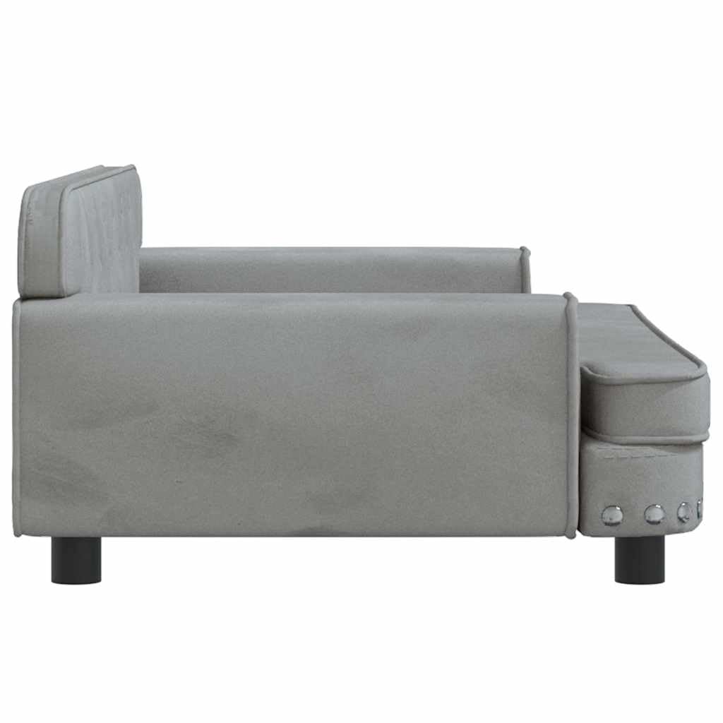 Cama para perro 90 cm Gris Terciopelo