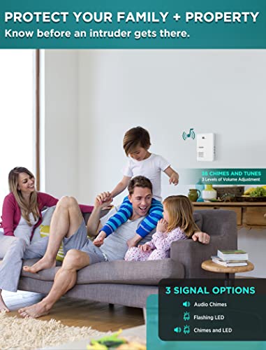 1Byone 6-O00QH-0499 Driveway Alarm, Home Security Alert System With 36 Melodies, 1 Plug-In Receiver And 2 Weatherproof Pir Motion Detector thumb #6