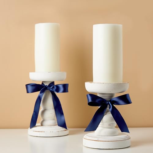 image for BERWICK Offray Satin Ribbon, Navy, 7/8 Inch x 18 Feet