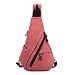 FANDARE 3 en 1 Unisex Sac de Poitrine Homme Sac À Dos Femme Sling Bag Toile Sac d'Epaule Sacoche Sac Bandoulière pour Affaires Université École Cyclisme Camping Voyage Daypacks Rose Rouge L