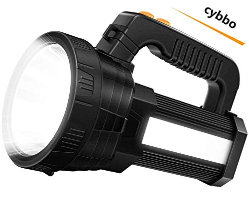 Rechargeable Spotlight Super Bright Led Flashlight 9600mah 6000 Lumens Spot Light Waterproof Handheld