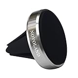 Car Mount, NOVOLAND Universal Magnetic Cell Phone Air Vent Mount Holder for Car, Strong Magnet 360 Rotation, Fits Apple and Android Smartphone iPhone Samsung Nexus and HTC, Silver