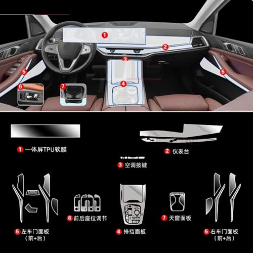 Film de protection habitacle BMW G07 X7 2023 idéal pour trajets familiaux