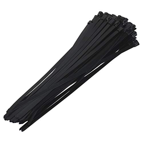 Serre-câbles en acier inoxydable 316 Supreme colliers noirs 100pcs