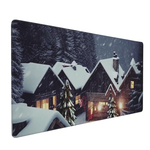 Tapis de souris de jeu X-Mas Snowing grand format clavier et PC