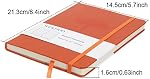 WERTIOO Journals Notebooks, Leather Diary Hardcover Classic Writing Notebook A5 160 Pages 103 gsm Thick Paper Business Gift for Men Women (Ruled,Orange)