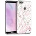 Produktbild kwmobile Hülle kompatibel mit Huawei Enjoy 7S / P Smart (2017) - Handyhülle - Handy Case Glory Mix Marmor Rosegold Weiß Altrosa