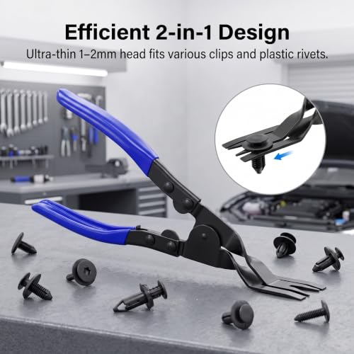 Car Trim Clip Removal Pliers, Car Push Pin & Panel Fastener Remover Tool,... - Image 4
