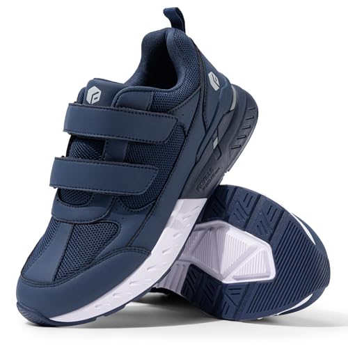 FitVille Extra Wide Walking Shoes for Men Wide Width, Hook and Loop Orthopedic Sneakers for Swollen Feet Neuropathy - Rebound Core V8 (Wide 12.5, Midnight Blue) by FitVille - Used condition - Image 7