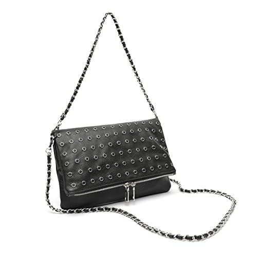 MISAKO Olu-1 Sac à bandoulière avec détails métalliques et double poignée female - Olu-1 Noir 18 X 27 X 4 cm