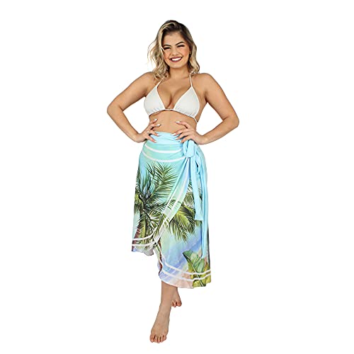 Saia Pareô tam único Saida Praia Estampa Digital Cancunp1