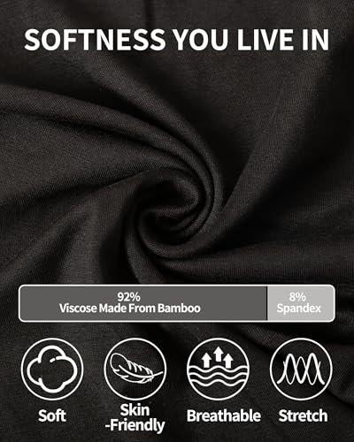 Men's Bamboo Viscose Underwear Boxer Briefs 4 Pack - Breathable Comfort Fit with 3D U-Shaped Pouch & No Ride-Up Legs2