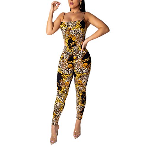 Sprifloral Damen Jumpsuit mit Leopardenmuster Cover