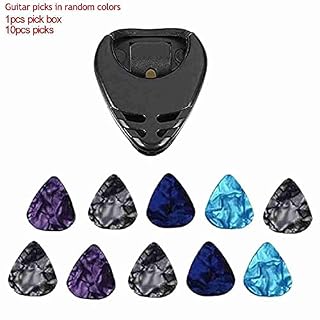 1 boîte à médiators (noir) + 10 médiators en celluloïd pour guitare électrique acoustique - Les Beatles, Paul McCartney, John Lennon, RIngo Starr, George Harrison 1 boîte à médiators (noir) + 10 médiators en celluloïd pour guitare électrique acoustique – Image 2