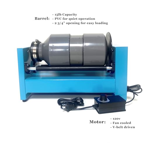 15LB Electric Rock Tumbler Kit for Polishing Stones, Rocks, Glass and Metals