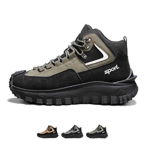 The First Young Shoes Men, Thefirstyoung Steeltoe Boots Safety Work Orthopedic Hiking Boots, Breathable and Durable