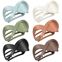 Flomiara Flache Haarklammern Set (4 Farben) – Konkav, Rutschfest, 8,5 Cm, Für Dickes & Feines Haar