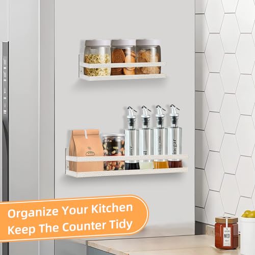 Uten Large Magnetic Spice Rack for Refrigerator, 2 Pack Strong Magnetic Shelves, Magnetic Shelf Moveable Fridge Organizer for Kitchen Holding Spices, Jars, Perfect Space Saver Storage Spice Rack by Uten - Image 7