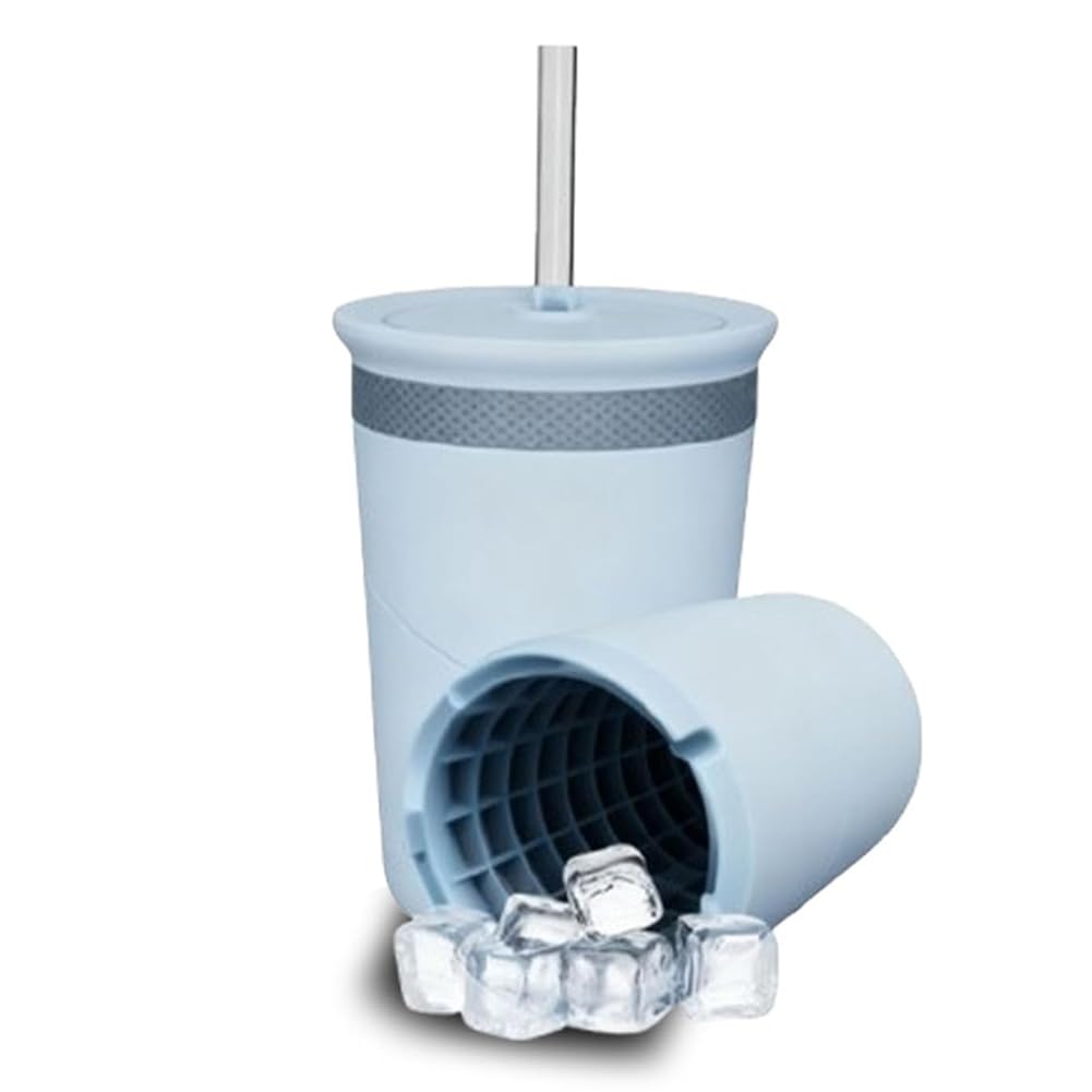 Hndhbfgrt Double Wall Vacuum Insulated 17oz Tumbler with Straw, Stainless Steel Leak Proof Lid Mug for Iced Coffee for Beer
