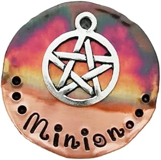 Dog Tag for Dogs, Pet ID Tag, Pentagram Star Tag, Dog Tag, Witch Dog Tag, Salem Pet Tag, Dog Tags for Dogs, Hand Stamped Tags, Pet Tag, Cat Tag (1")