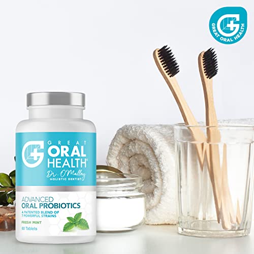 Chewable Oral Probiotics For Mouth — Bad Breath Treatment Supplement - Oral Care Tablet With Blis K12 M18 — Dentist Formulated 60 Lozenge Mint Flavor Ebook Included (1 Pack) #TOP6