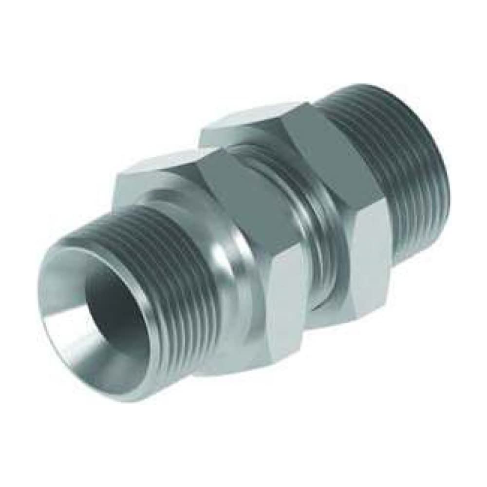 BSP Male x BSP Male Bulkhead with Locknut, 1" x 1"