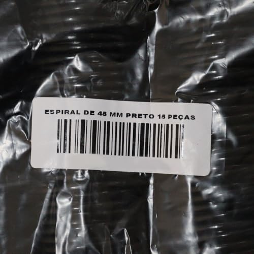 Espiral 45mm Encadernação Até 400 Folhas - Preto 15 Unidades