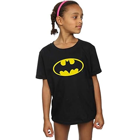 DC Comics Girls Batman Logo T-Shirt Black Cover