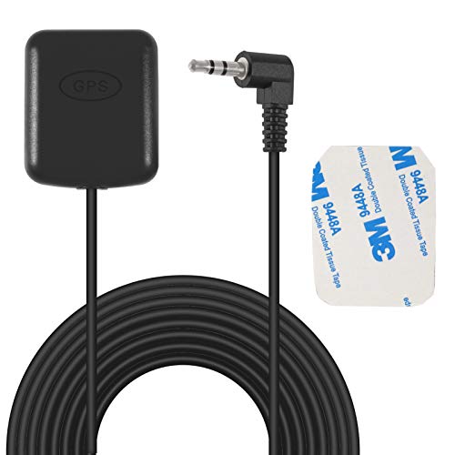 Vehicle GPS Antenna Adhesive Mount for Mirror Dash Cam with 3-Pin 3.5mm GPS Port Car Dash Cameras (GPS Antenna for Mirror Dash Cam)