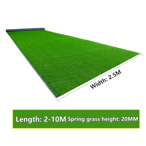Sztuczna trawa w rolce 2,5 x 5 m – wysokiej jakości syntetyczna mata murawa do użytku wewnątrz / na zewnątrz, wysokość runa 20 mm, sztuczny dywan trawnikowy do ogrodu, podwórka, dekoracja przyjazna