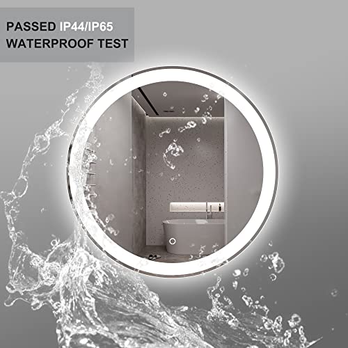 Starlead Round 32 Inch Circle Bathroom Mirror, Wall Mounted Vanity Mirror, Dimmable Touch Sensor, Anti-Fog, Illuminated Led Lighted Makeup Mirror With Bluetooth Speaker #TOP6