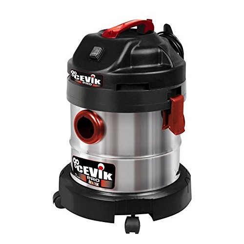 CEVIK PRO CE-PRO20X Aspirateur Eau et Poussière 1250W Inox – Aspirateur Chantier Solide et Liquide avec Fonction Soufflerie – Aspirateur Sans Sac Puissant...