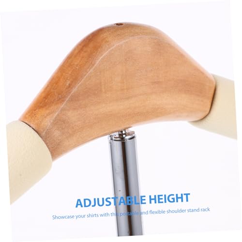 GLEAVI Adjustable T Shirt Display Rack for Retail Flexible Height Coat Hanger Stand for Dress Support Portable Clothing Display for Shops and Events