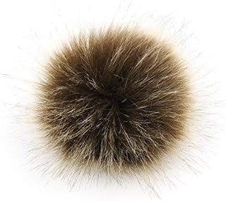 Furling Pompoms DIY 12pcs Faux Fox Fur Fluffy Pompom Ball for Knitting Hats,Bags,Keychains,Shoes 3.9 inches (Rainbow Color)
