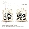 AILOONG Cotton Canvas Women's Bags our family is rooted in love quote typography 12 oz thick fabric Skin-friendly material 31x36cm Medium #4