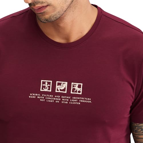 Image of Spykar Men's Slim Fit Round Neck Half Sleeve Solid Casual T-Shirt