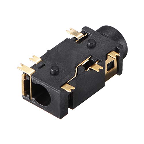 Conector de audio jack de 3,5 mm uxcell hembra de 6 pines PJ-311D para PCB pack de 10 piezas 3
