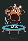  Cute Red Panda Pandabe Jumping Trampoline Notebook: Cute Red Panda 110 Pages Class Note Taker Journal For High School College University Student