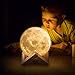 CPLA Moon Lamp, Night Light 3D Moon Light with Wooden Stand & Remote/Touch Control and USB Rechargeable, Gifts for Girls Kids Friends Birthday Gifts Diameter 5.9 inch (Standard Size)