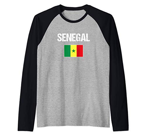 Homme Sénégal Drapeau Sénégalais Senegal Manche Raglan Cover