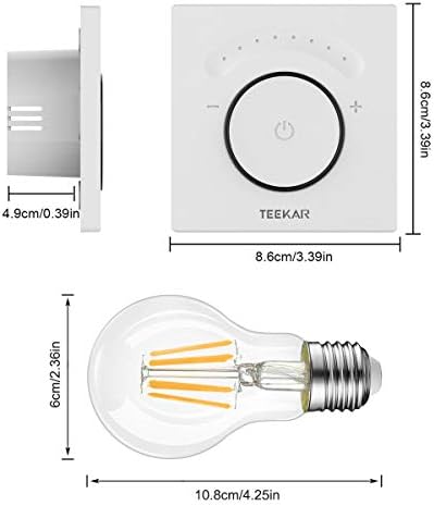Teekar Smart Dimmer Switch Compatible With Alexa Google Home Wlan Touch Light Timer Function App Remote Control Ac 110 240v For Led Inc Cfl Neutral Line Required Amazon De Diy 
